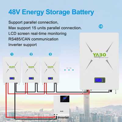 Fai da te Lifepo4 Powerwall 48V 170Ah 200Ah 230Ah Sistema di accumulo di energia solare