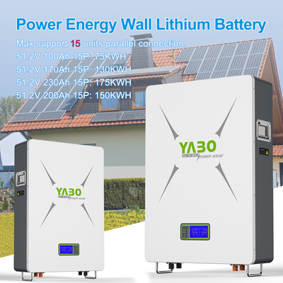 Fai da te Lifepo4 Powerwall 48V 170Ah 200Ah 230Ah Sistema di accumulo di energia solare