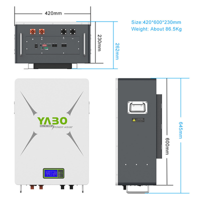 5kw 10kw 12kw Batteria ricaricabile Lifepo4 Powerwall Home 51.2v 48v 200ah