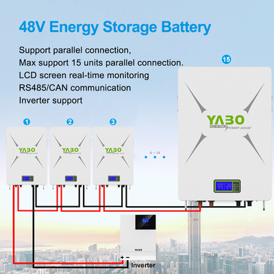5kw 10kw 12kw Batteria ricaricabile Lifepo4 Powerwall Home 51.2v 48v 200ah