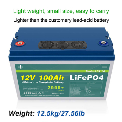 Pacco batteria 24V 36V 48V 72V 12v 100ah Lifepo4 Ferro al litio acido al piombo BMS integrato