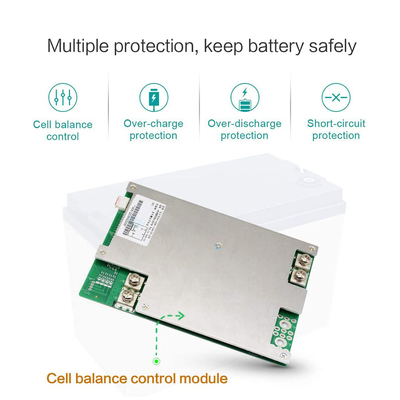 Pacco batteria 24V 36V 48V 72V 12v 100ah Lifepo4 Ferro al litio acido al piombo BMS integrato