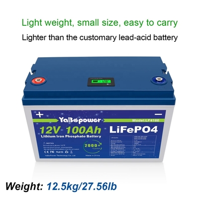Lifepo4 12v 100ah batteria al litio ferro fosfato bici elettrica carrelli da golf barche