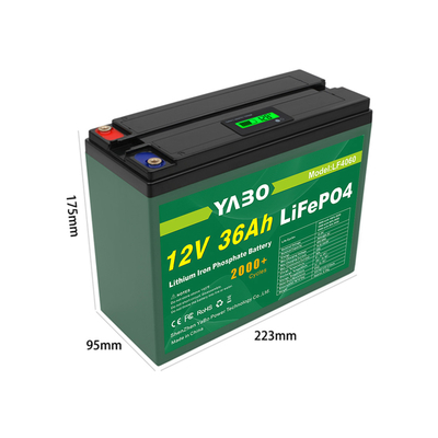 Batteria 12V 36Ah Lifepo4 per ciclo profondo di accumulo di energia solare