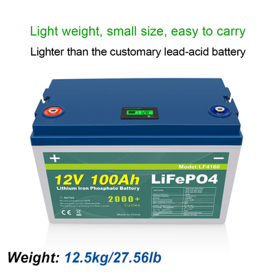 Prodotti di vendita caldi personalizzati in fabbrica Batteria agli ioni di litio Lifepo4 economica 100ah 12v