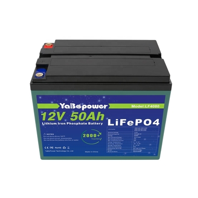 Pacco batteria ricaricabile 12v 50ah Lifepo4 2000 cicli profondi