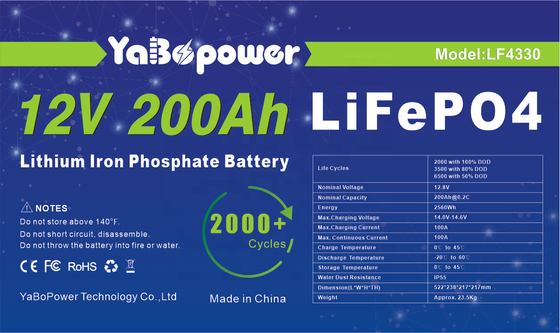 BARCHE Golf Carts 12V Lifepo4 Batteria 200Ah 32700