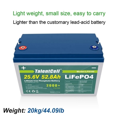 25.6v 52ah 50ah 24v Lifepo4 batteria a ciclo profondo solare 3000 cicli
