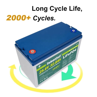 25.6v 52ah 50ah 24v Lifepo4 batteria a ciclo profondo solare 3000 cicli