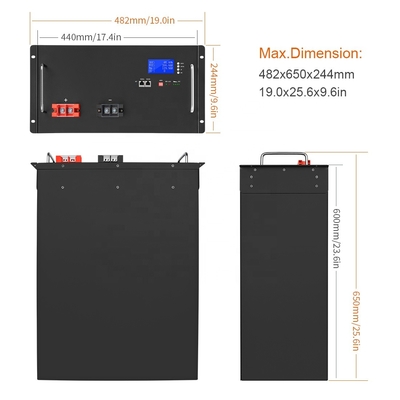 Batteria al fosfato di litio 48v Lifepo4 Bms 48v Sostituire il sistema solare al piombo