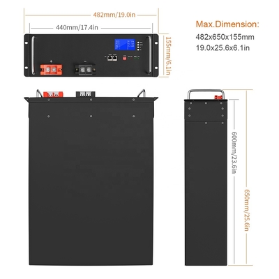 48v 300ah Lifepo4 batteria agli ioni di litio ciclo profondo 51.2v 50Ah 250Ah
