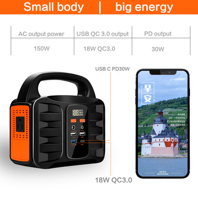 Shenzhen Factory 155Wh 3.7V 42000mAh Alimentatore portatile per esterni 150W Stazione di ricarica e centrale elettrica