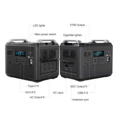 LiFePO4 Centrale Elettrica Portatile Per Condizionatore D'aria Frigorifero Casa 2000w Lifepo4 Ups Generatore Solare