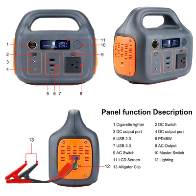 Batteria portatile per accumulo di energia da 110 V CA Batteria agli ioni di litio da 300 W Centrale elettrica domestica a energia rinnovabile