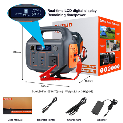 Batteria portatile per accumulo di energia da 110 V CA Batteria agli ioni di litio da 300 W Centrale elettrica domestica a energia rinnovabile