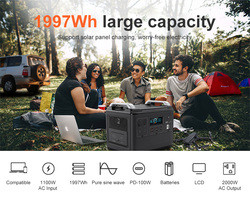 Ups Centrale Elettrica Litio Litio Lifepo4 Solar 2000W 1000 Watt Bidirezionale Rapido