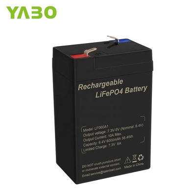 Illuminazione ricaricabile a batteria LiFePO4 a ciclo profondo da 6,4 V 4,5 Ah 6 V 5 Ah