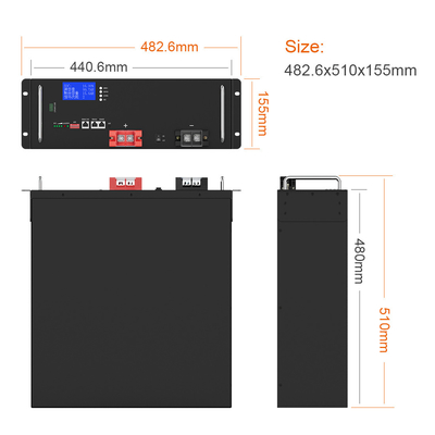 RV Boat Marine Solar 48V 100Ah LiFePO4 Smart BMS LiFePO4 Display LCD tensione batteria 48V Batteria 10KW LiFePO4