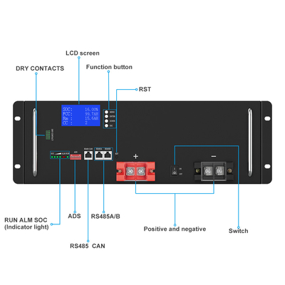 RV Boat Marine Solar 48V 100Ah LiFePO4 Smart BMS LiFePO4 Display LCD tensione batteria 48V Batteria 10KW LiFePO4