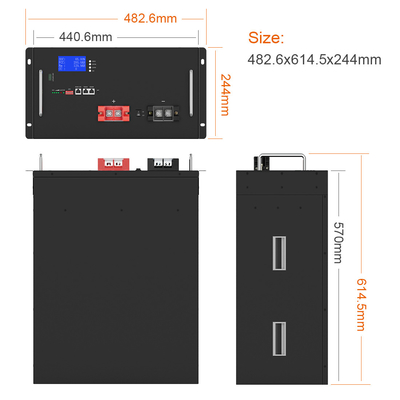 Batteria al litio profonda 50Ah 100Ah 150Ah 48V 200Ah del ciclo LiFePO4 per il sistema solare