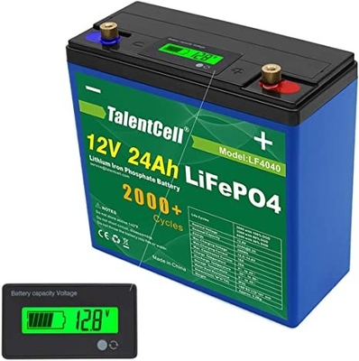 capacità ricaricabile del pacchetto della batteria al litio di 12v 24ah Lifepo4 grande con esposizione LCD