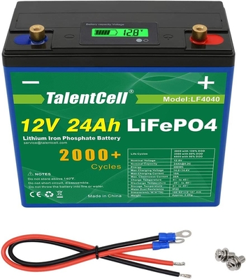 capacità ricaricabile del pacchetto della batteria al litio di 12v 24ah Lifepo4 grande con esposizione LCD