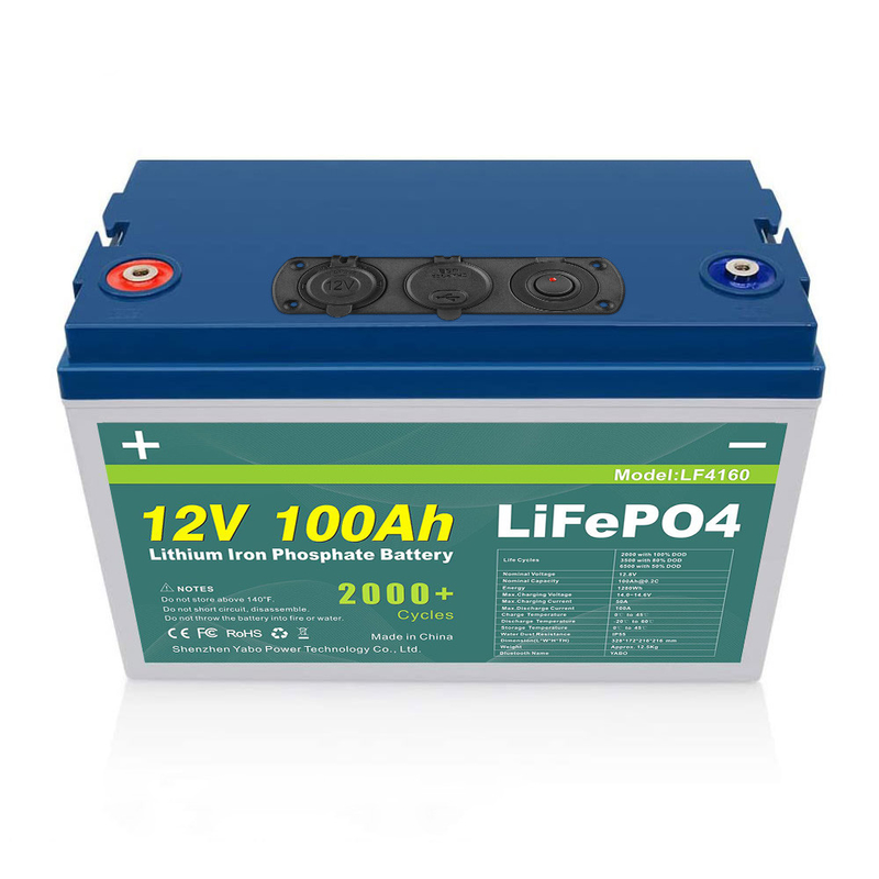 Pacco batteria 24V 36V 48V 72V 12v 100ah Lifepo4 Ferro al litio acido al piombo BMS integrato