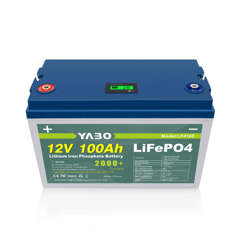 YABO Custom Made Ricaricabile Solar Boat Litio Moto Golf Cart RV LiFePO4 Batteria di Accumulo di Energia 12V 100Ah