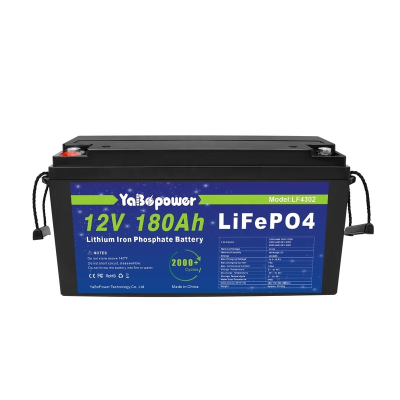 Certificazione di alto livello e qualità garantita Batteria agli ioni di litio Lifepo4 12v180Ah per sistema ibrido
