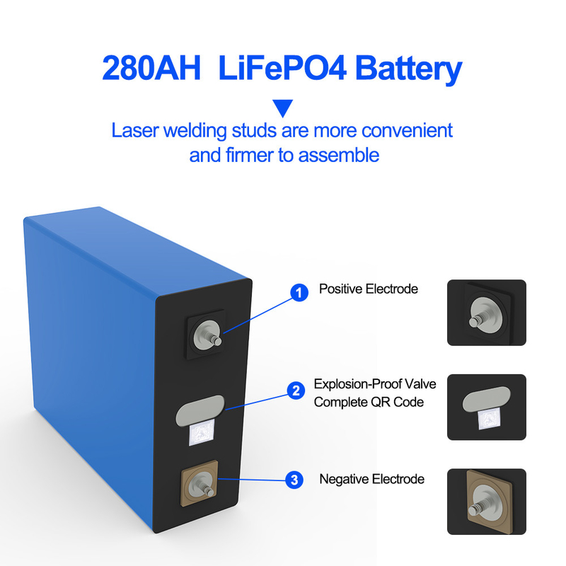 Super vendita 3.2V 280Ah Lifepo4 Batteria Cellula 4000 Cicli grado A Rivoluzionario3.2V 280Ah